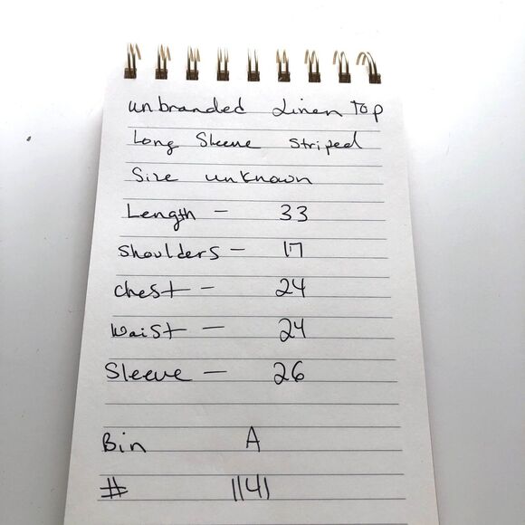 Unbranded Womens Long Sleeve Linen Top Size M-L Read - Picture 9 of 10